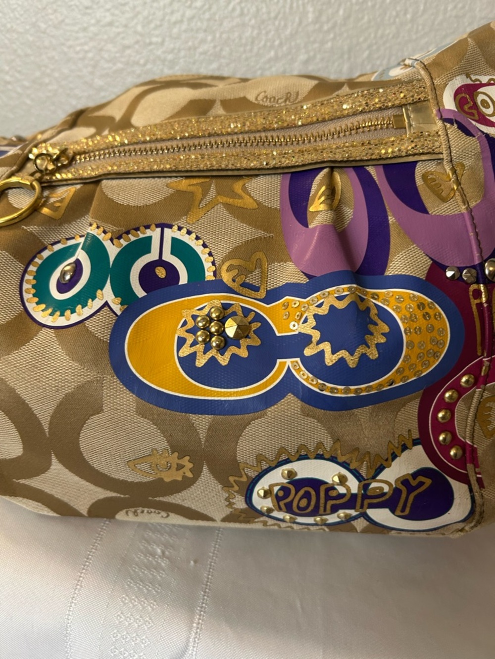 COACH Poppy Multicolor Signature Hobo Bag - Picture 8 of 16